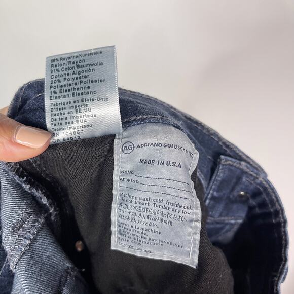 AG Adriano Goldschmied Womens 27 The Farrah High Rise Skinny Jeans Brooks Dark - Picture 9 of 9